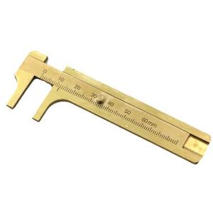 China High Quality Mini Brass Sliding Gauge Vernier Caliper Measure Measurement Tool For Pocket on sale