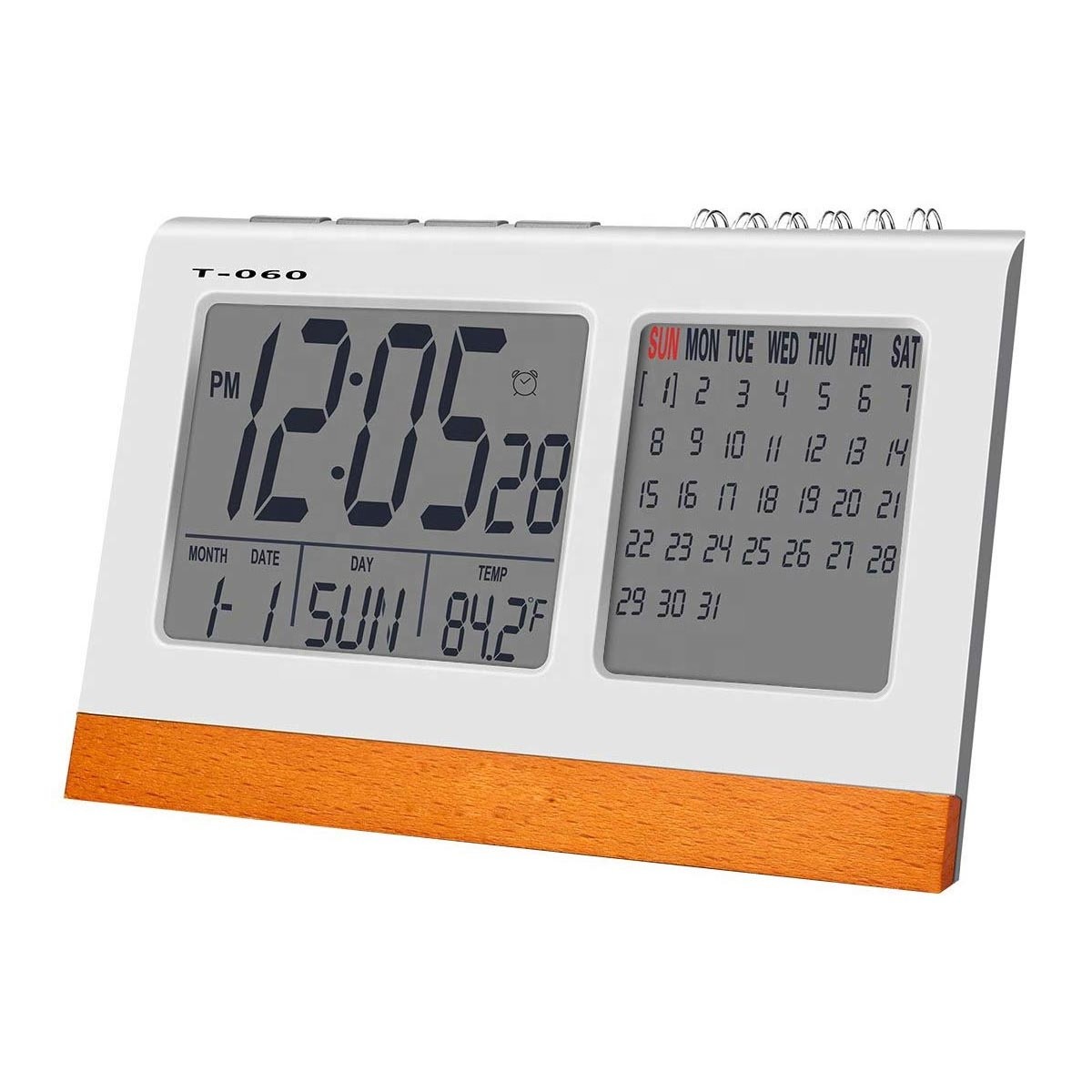 China Wholesale Table Time Clock Large Screen Display Desktop Electronic Digital Desk Calendar on sale