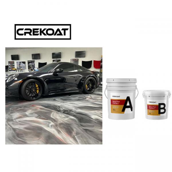 Cheap Crystal Clear Concrete Metallic Epoxy Floor Coating Scratch Resistant for sale