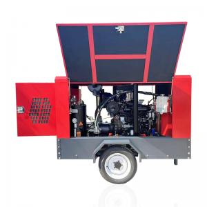 China 8 Bar Mobile Portable Rotary Air Compressor Industrial Diesel Engine Mine Compressor on sale