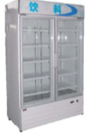 China Beverage Display Cooler Commercial Refrigerator Freezer Two Doors on sale