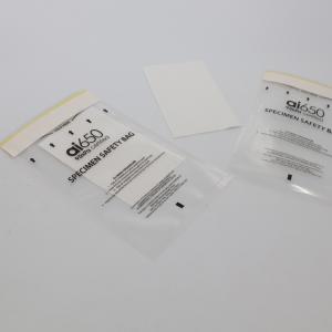 China Laboratory Sample Bags With Logo Printing Ziplock Top And Outside Pocket on sale