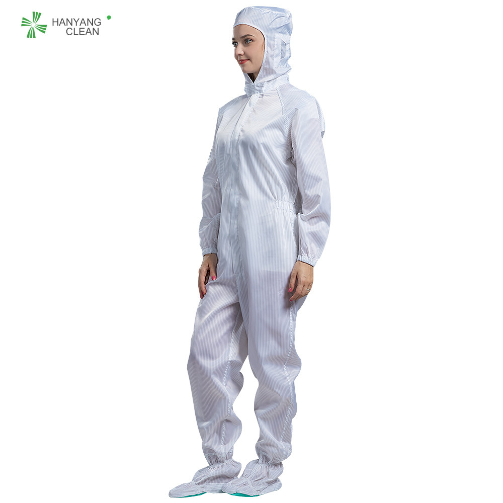 Best Anti Static ESD Reusable Sterile Clean Room Coveralls With Hood Boots Conductive Fiber wholesale