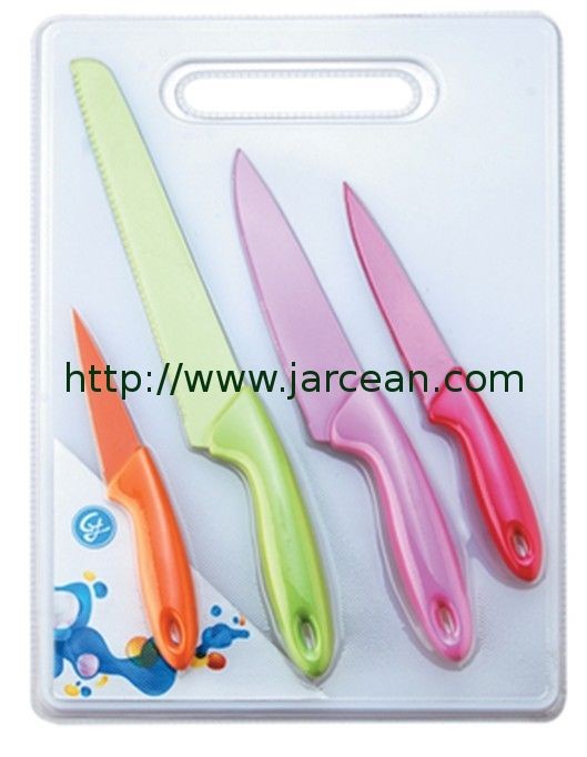 China kitchen knives & knife sets &  non-stick coating knife with color on sale