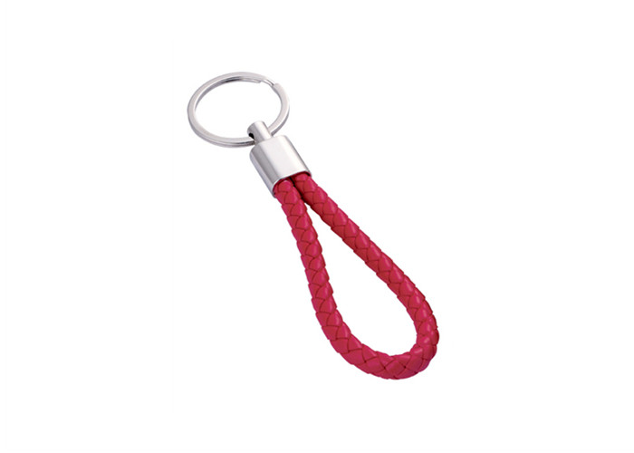 China Zinc Alloy PU Leather Key Chains UV Printing Leather Key Ring Holder on sale