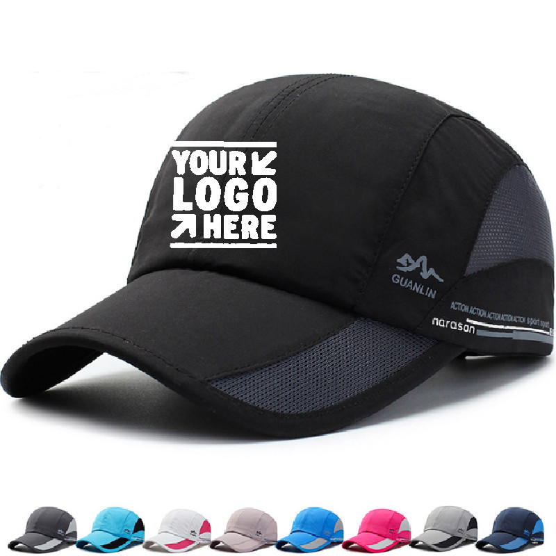 China Custom Logo Imprint Unstructured Outdoor Sports Mesh Caps  Quick Dry Baseball Hat Hip Hop Dad Hats Two- Tone Hats on sale