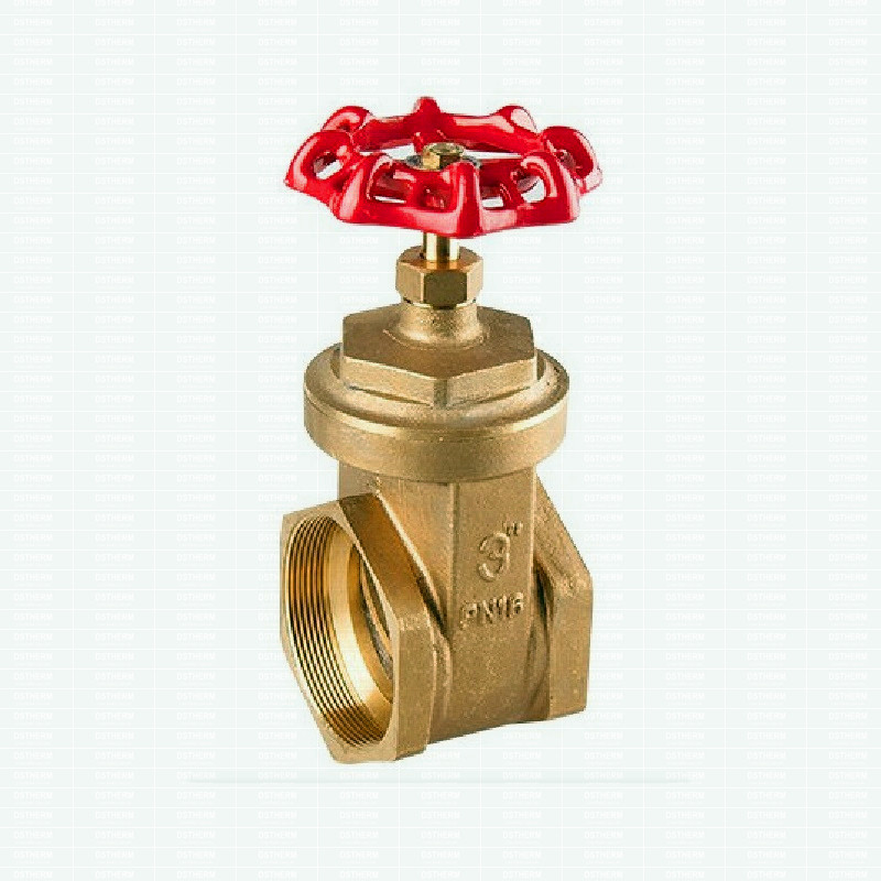 China 3 Inch Red Cast Iron Handle Customized 200 WOG BSPT NPT Big Style Brass Gate Valve on sale