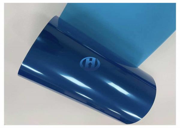 Cheap 50μm Blue PET Silicone Release Film, Single Side UV Cured, Excellent Properties in Release force and Subsequent Adhesion for sale