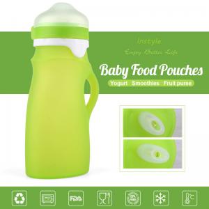China 100% Food Grade FDA/LFGB Standard Squeezable Silicone Baby Feeding Bottle Infant Feeder on sale