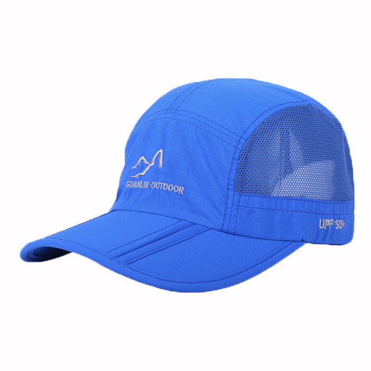 Best Custom Foldable 5 Panel Camper Hat Stylish Curved Brim Cap 100% Polyester wholesale