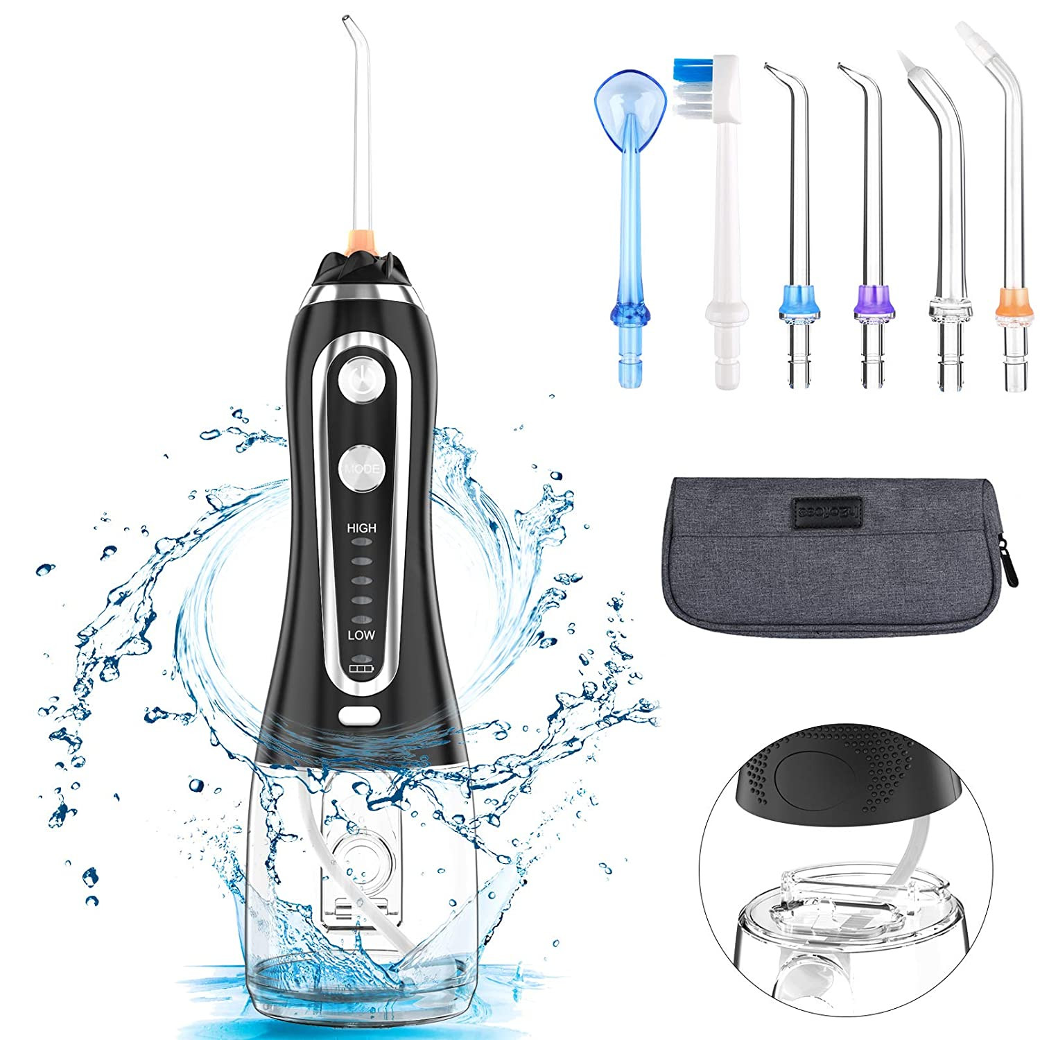 Buy cheap 5 Working Modes 2500mAh H2Ofloss Portable Oral Irrigator For Oral Care from wholesalers