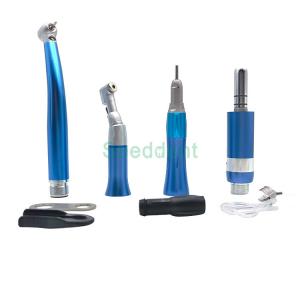 Best Dental Colorful Blue/Pink/Black handpiece set 1 LED high speed + 1 low speed kit SE-H072-6 wholesale