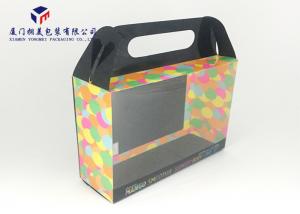 Best Clear Window Hard Plastic Box Packaging 0.3mm Clear PET Carry Handle On Box Top wholesale