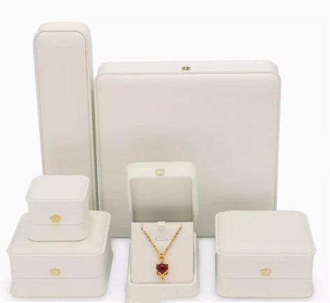 China PMS Jewelry Packaging Box Velvet Leather Jewelry Boxes Biodegradable on sale