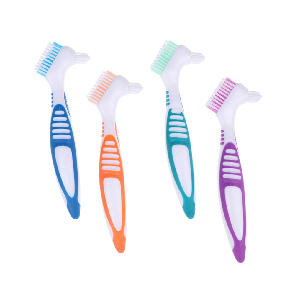 China Double Sided Denture Cleaning Brush Toothbrush Plastic Material CE Certified on sale