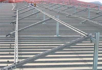 1MW Pv Ground Racking Solar Panel Mounting Racking System With Galvanization