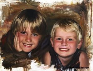 China 100% Hand-painted High Quality Portrait - Boys Oil Painting on Canvas on sale