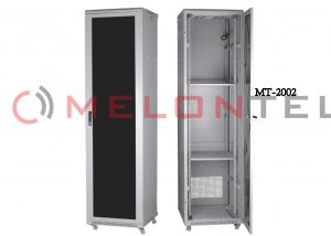Best Glass Door Server Rack Cabinet 100mm Depth Cold Rolled Steel With Powder Coat Finishing wholesale