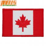 China Canada Flag Embroidered Patch Canadian Maple Leaf Iron On Sew On National Emblem Embroidery for sale