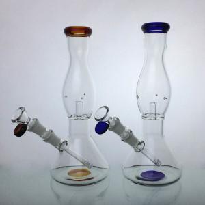 Best Durable 10'' Glass Beaker Bongs Dab Rig Blue Water Pipes 14mm Joint Bowl wholesale