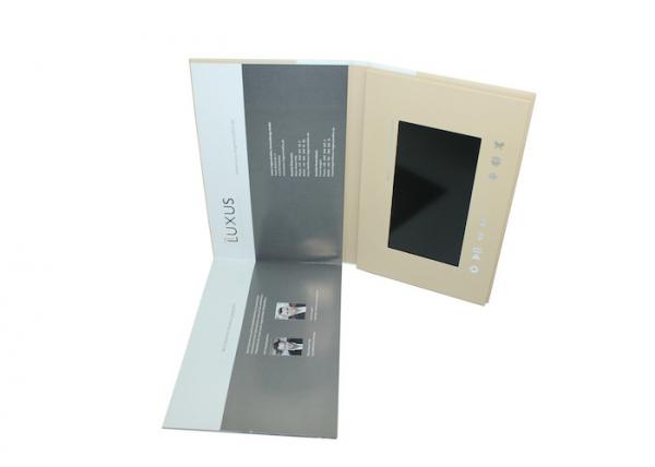 Cheap A4 , A5 CMYK Printing Video Booklet , Rechargeable Lcd Video Mailer For Commercial for sale