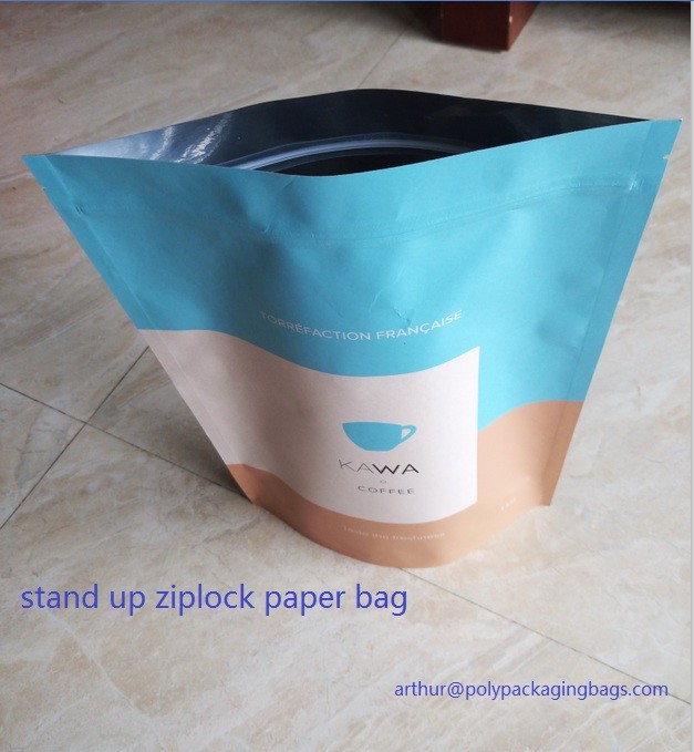 China Dry Food Foil Ziplock Bags / Craft Paper Bags With Gravure Printing on sale