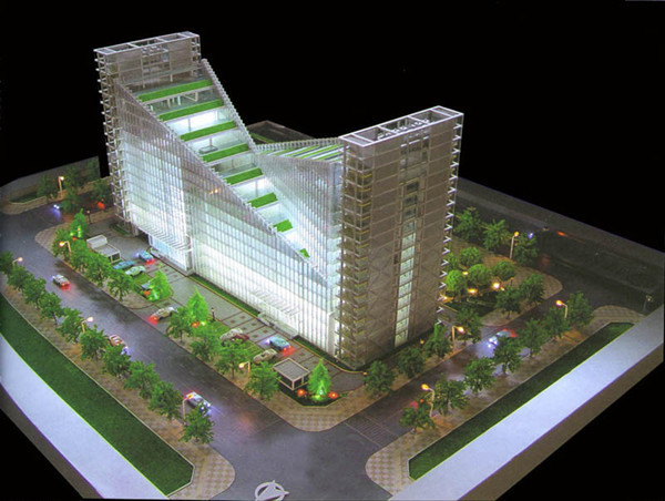 Highly Massing Architectural Model Supplies For Commercial Building