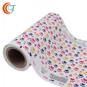 China Animals Flexible Pet Packaging Film Colored Wipes Plastic Film Roll on sale
