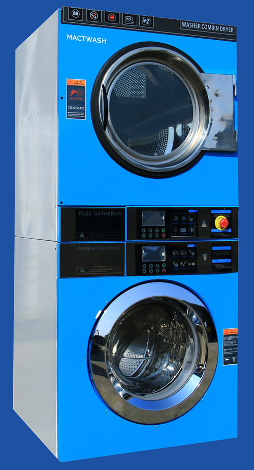 China Chinese Unique 12kgs Direct Drive Commercial STACK washer dryer/Chinese Best Stack Washer Dryer on sale