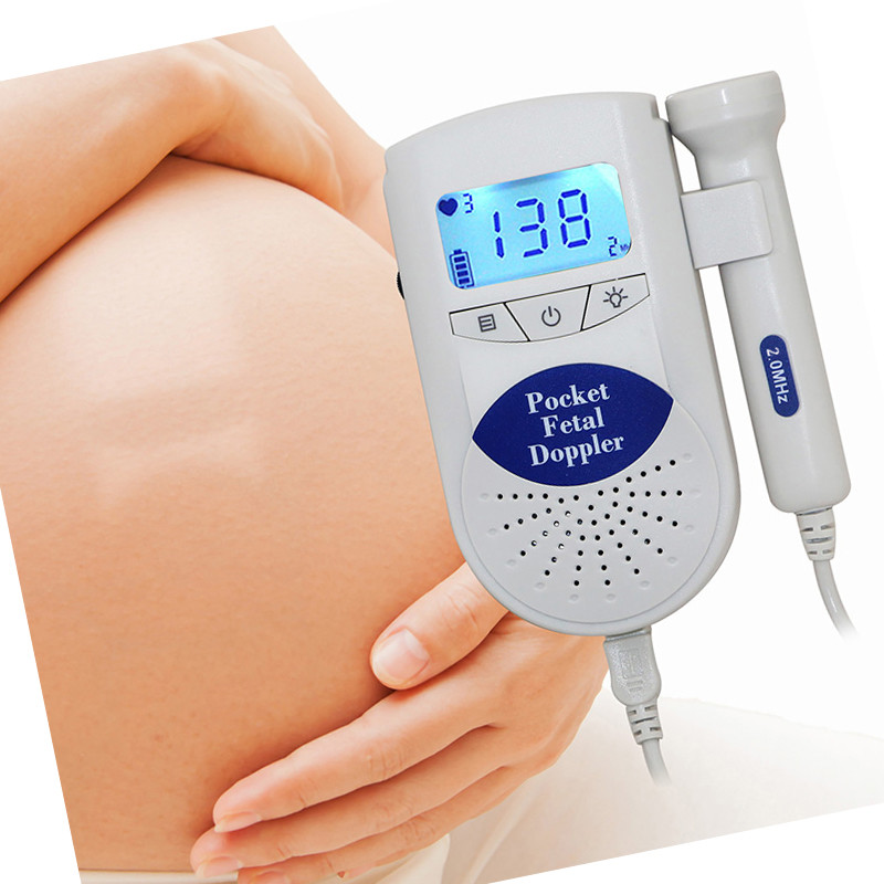 China FHR Display 2BPM Ultrasonic Fetal Doppler 2.0MHz Portable Baby Heart Monitor on sale