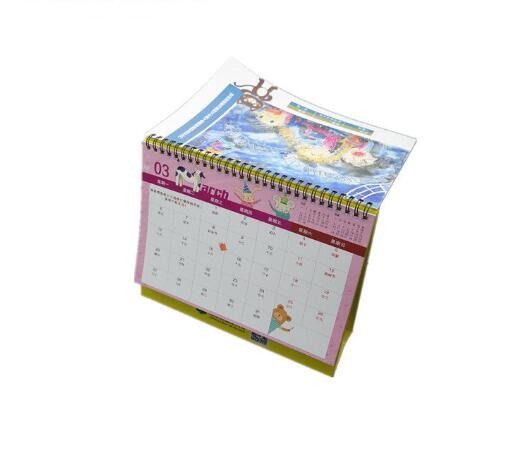 Cheap Color Painting Custom Desk Calendar , Printed Daily Office Table Calendar for sale