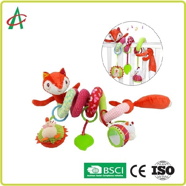 Best Angelber Spiral Cot Toy , CPSIA Activity Stroller Toy wholesale