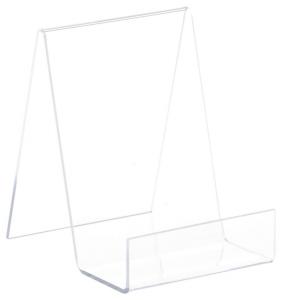 Best Plymor Clear Acrylic Easel Display Stand Flat Back With 3.5" Box Ledge wholesale
