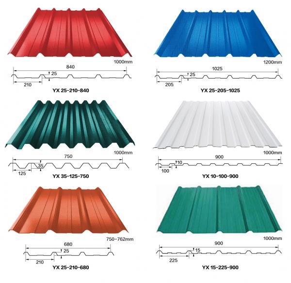 Steel Building Roof Tiles , Aluminum Color Coated Corrugated Roofing Sheets