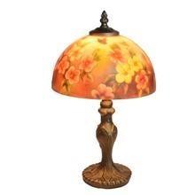 China TRH080019 7 inch Bell Shade Tulips flower Hand-Painted Glass Lamp factory on sale