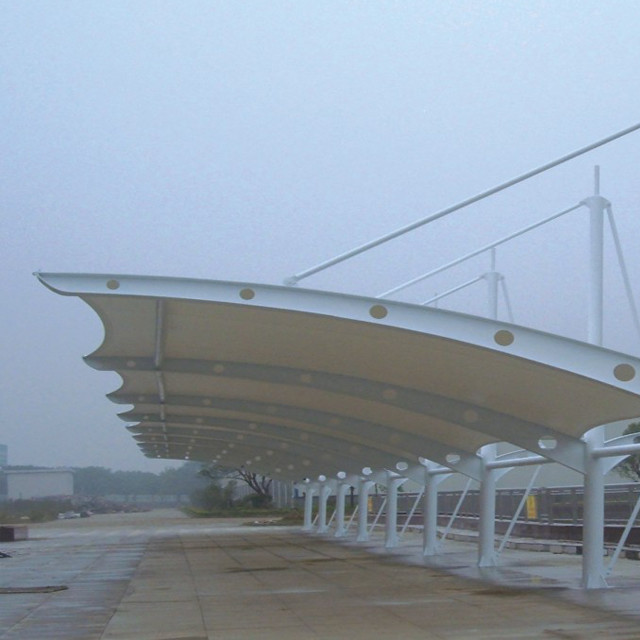 China Q235B Tension Fabric Structures Design 2.5mm 1.5mm Panel Membrane Shade Sail on sale