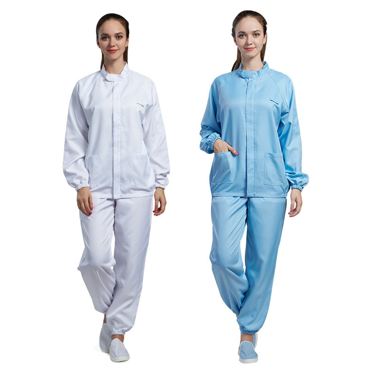 China Comfortable Soft Dust-free Esd Suit Antistatic Cleanroom Clothing Food Processing Uniform 1 buyer on sale