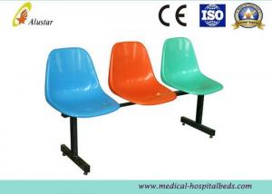 China Colored Plastic Medical Treat Waiting Chair Hospital Furniture Chairs With Steel Leg (ALS-C012) on sale