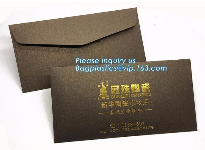 Best MAKE western style high quality gold foil gift envelope Matt black card paper envelope in A4 A5 B5 C5 C6 A3 size with cu wholesale