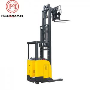 China Narrow Aisle 1500kg 3300lbs Hydraulic  Electric Pallet Stacker on sale
