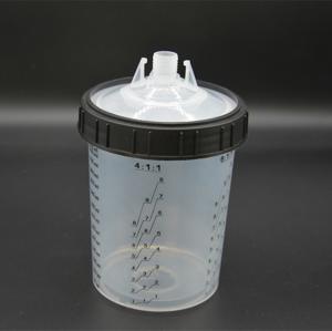 China 50 Sets Packaging Paint Mixing Cup 400 / 600 / 800ml With 125 / 190 Micron Filter on sale