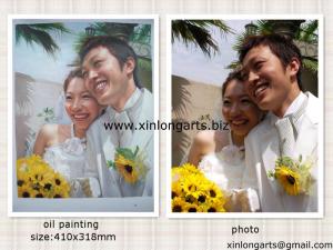 China Wedding Oil Painting From Photo on sale