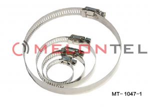 Best Durable FTTH Accessories , Worm Drive Hose Clamps Stainless Steel 12mm Width wholesale
