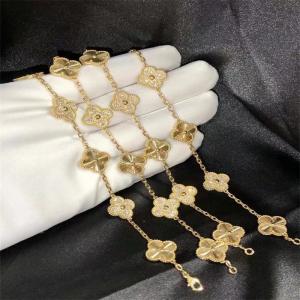 Best Van Cleef Arpels HK Setting Jewelry 5 Motifs Yellow Gold VCA Vintage Alhambra Bracelet wholesale