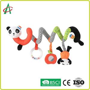 Best BSCI Baby Panda Plush Spiral Toy With Mirrors Customized wholesale