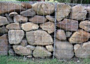 Best OHSAS PVC Coated Gabion Box 2m Galvanised Steel Cages For Stones wholesale