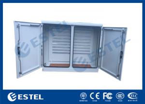 China Stainless Steel Two Bay Base Station Cabinet DIN Rail Power Distribution Enclosure on sale