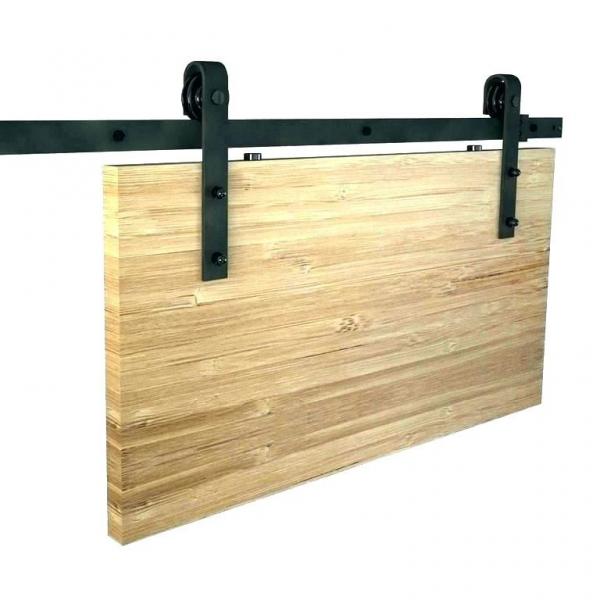 Cheap wooden interior sliding barn door hardware with 2m rail for sale