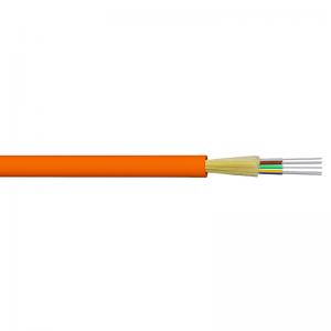China FTTH Tight Buffer Indoor Fiber Optic Cable 24 Core GJFJV For Aerial And Duct on sale