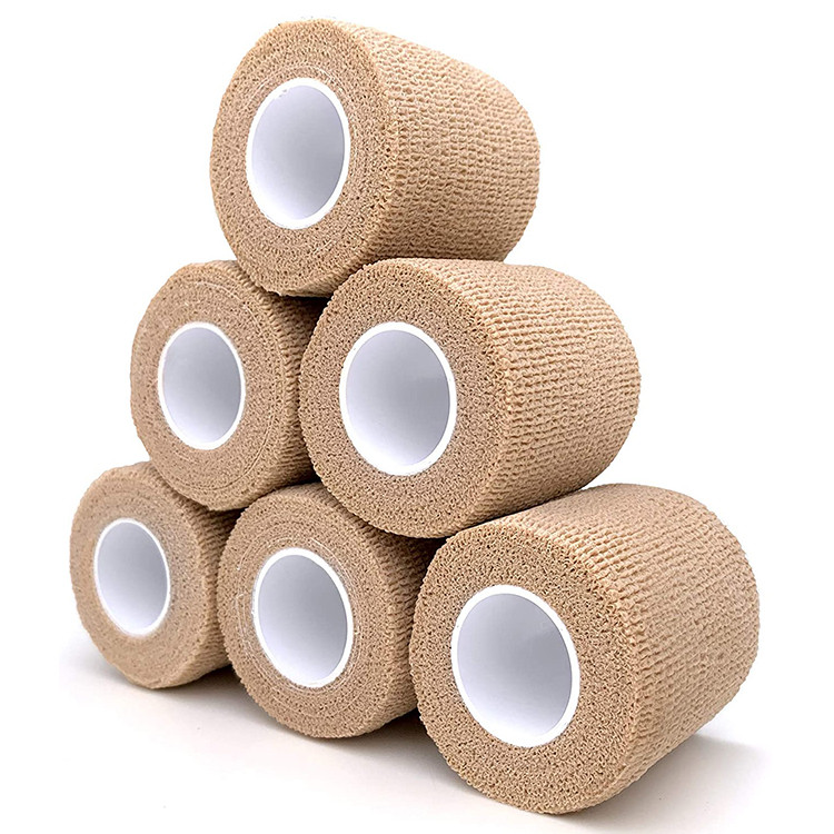 China High Standard Non-Woven Material Self Adhesive Medical Cohesive Bandages Roll adhesive wound dressing on sale